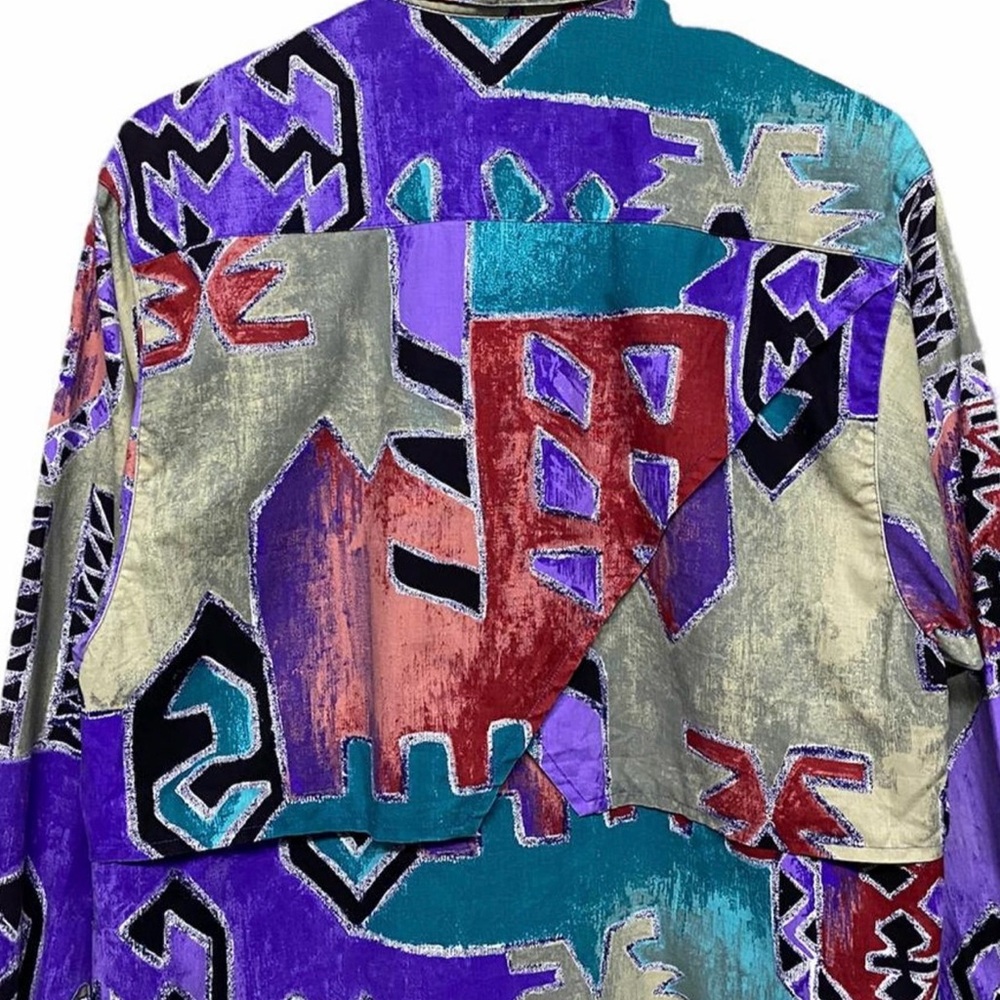 Vtg Rare Wrangler Authentic Western Aztec Cowboy … - image 3